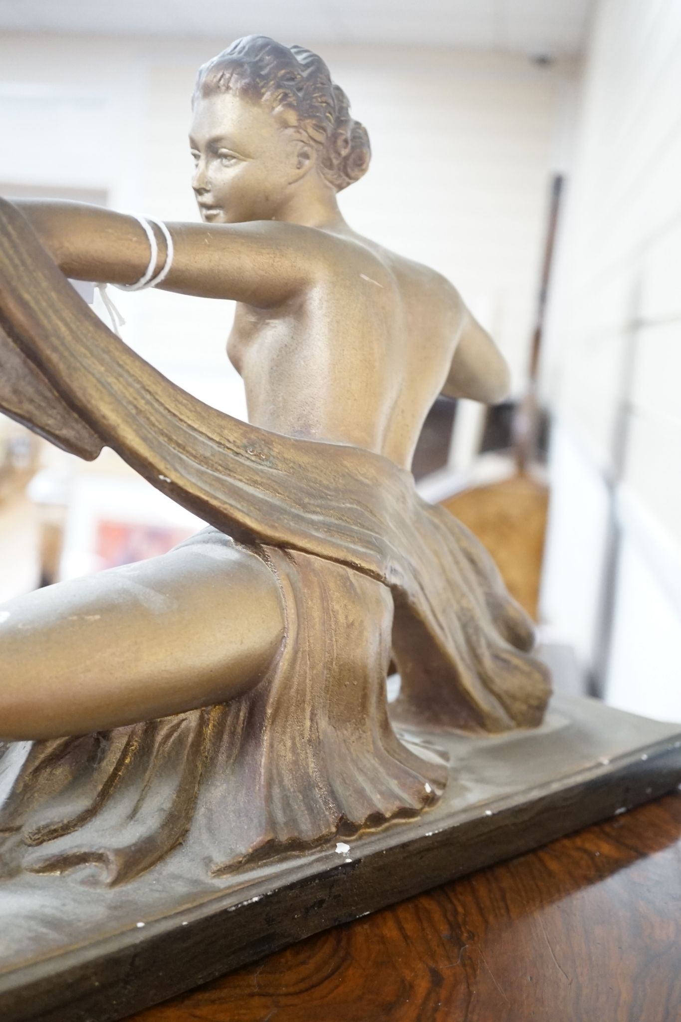 An Art deco style plaster figure 55cm